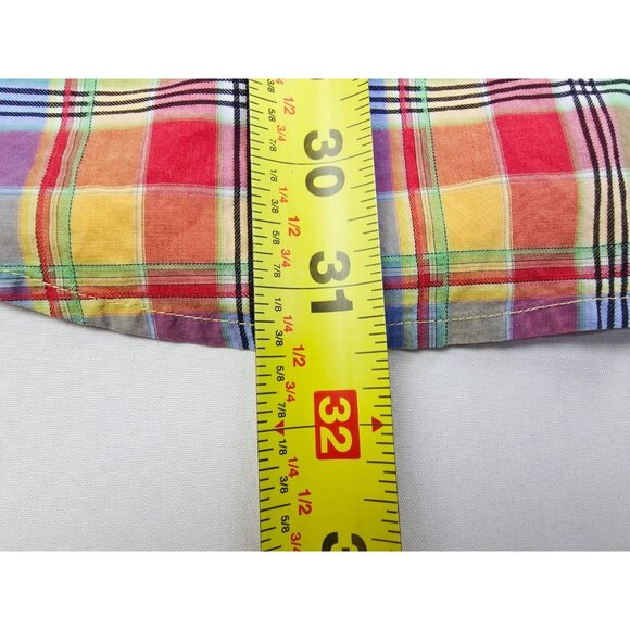 Faconnable Size Large Mens Multi Check Pocket Logo Tag Button Down Cotton Shirt - Picture 6 of 8